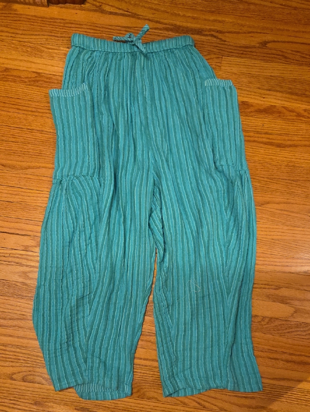 NWT Free People Striped Quinn Pants- Kelly Green Combo Size XS